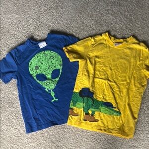 Hanna Andersson Blue and Yellow Short Sleeve Tees